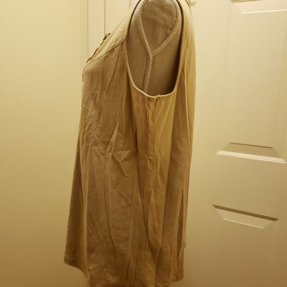 NwithoutT Coldwater Creek Beaded Origami Tank - Picture 2 of 6